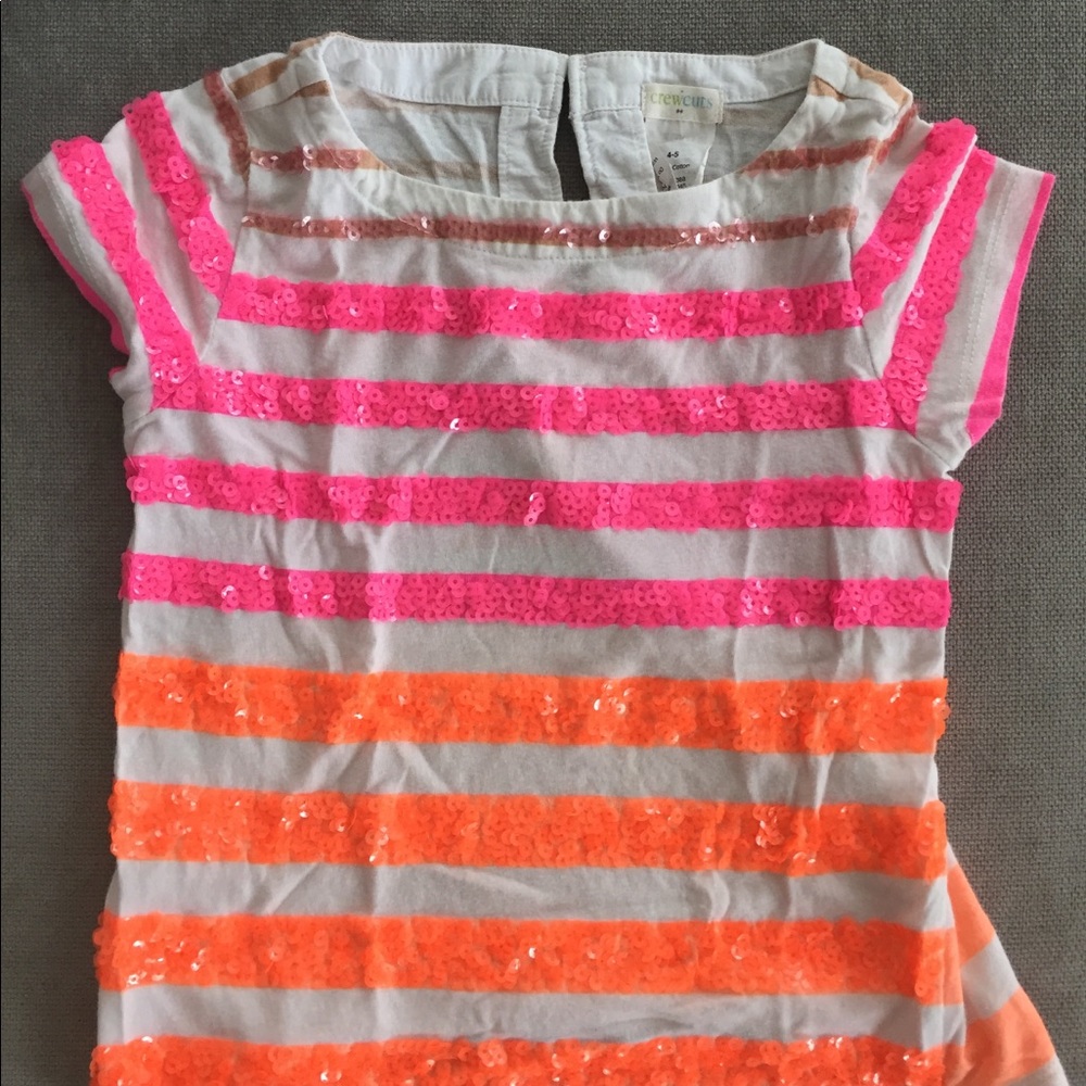 Crew cuts sequined tee